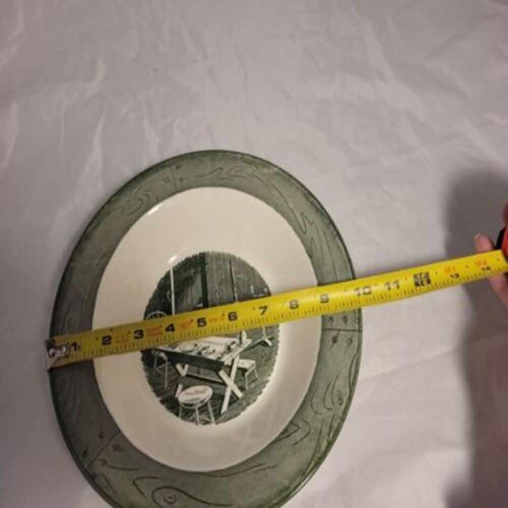 Colonial Homestead by Royal  10" Vegetable Green Serving Bowl 1950s‎ Vintage - Picture 8 of 8